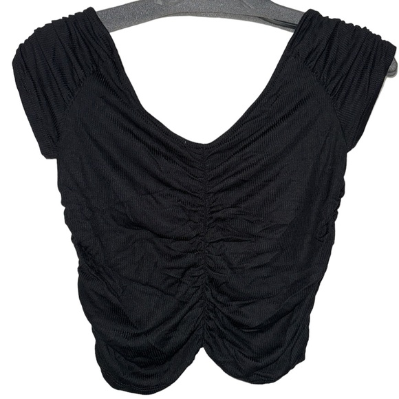 🖤 NWT! Project Social T Ruched Crop Top - Picture 4 of 6